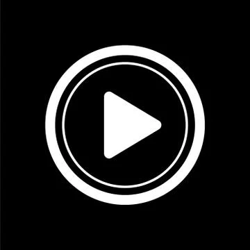 Play icon ui simple style flat illustration Stock Illustration