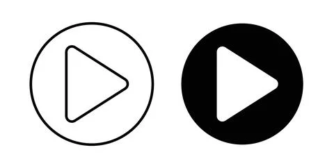 Play icon vector art Illustrations Stock Illustration