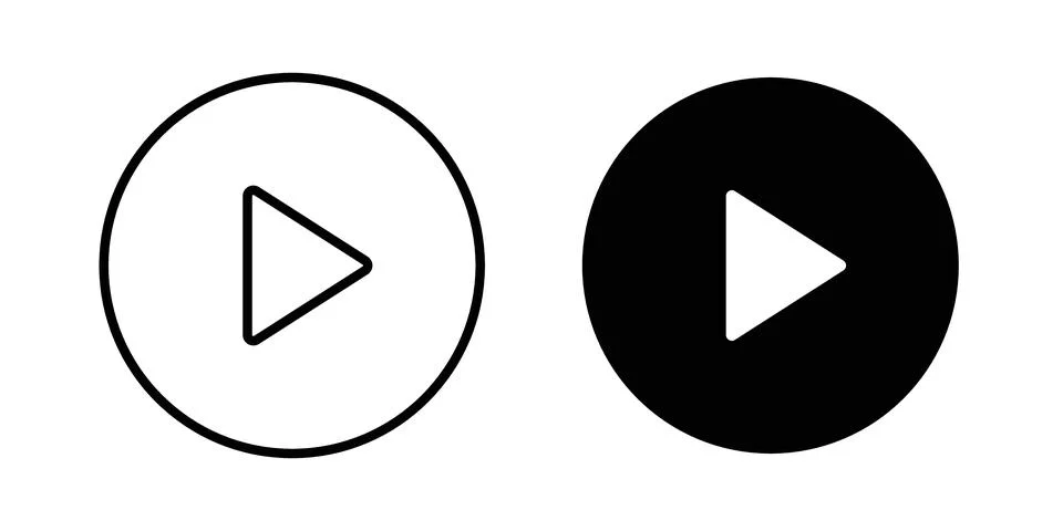 Play icon vector editable eps10 Stock Illustration