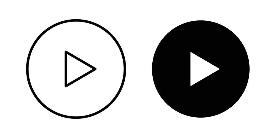 Play icon vector editable eps10 Stock Illustration