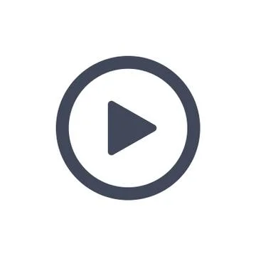 Play Icon Vector flat design style Stock Illustration
