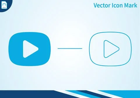 Play icon, vector icon mark, media player button, video symbol. Stock-Illustration