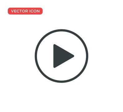 Play Icon Vector Illustration Design Stock Illustration