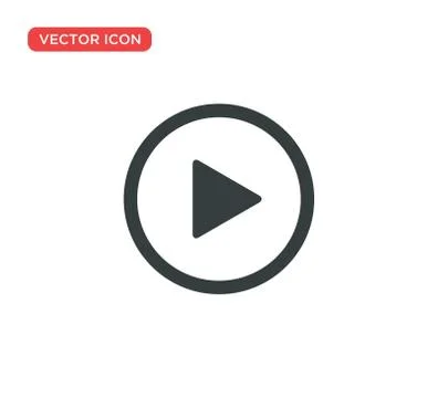 Play Icon Vector Illustration Design Stock Illustration