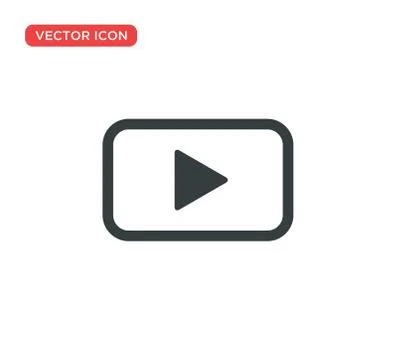 Play Icon Vector Illustration Design Illustrazione stock