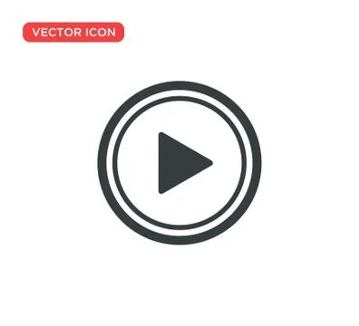 Play Icon Vector Illustration Design Stock Illustration