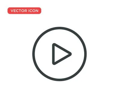 Play Icon Vector Illustration Design Stock Illustration