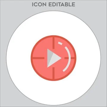 Play icon  vector illustration icon vector, in trendy flat style isolated Stock Illustration