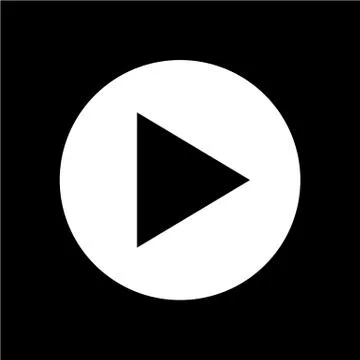 Play icon vector illustration Illustrazione stock