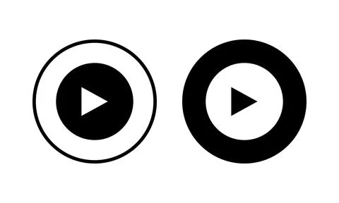 Play Icon vector illustration. Play button sign and symbol Stock Illustration