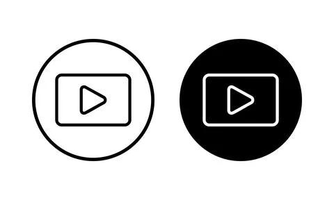 Play Icon vector illustration. Play button sign and symbol Stock Illustration