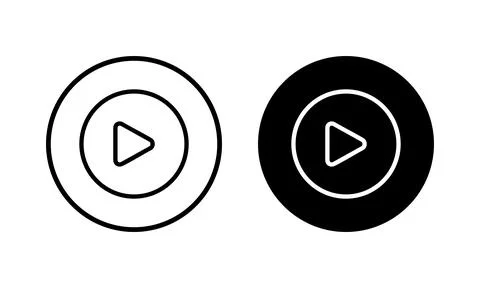 Play Icon vector illustration. Play button sign and symbol Stock Illustration