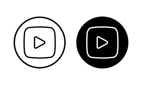 Play Icon vector illustration. Play button sign and symbol Stock Illustration