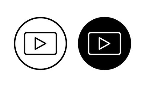 Play Icon vector illustration. Play button sign and symbol Stock Illustration