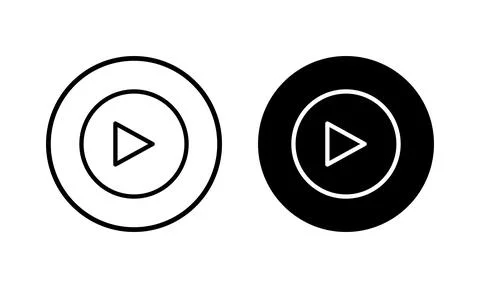 Play Icon vector illustration. Play button sign and symbol Stock Illustration