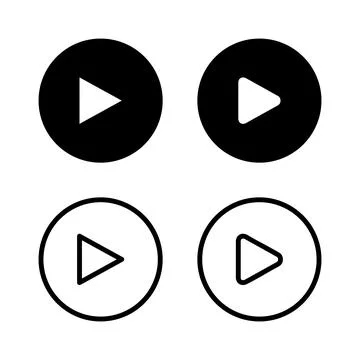 Play Icon vector illustration. Play button sign and symbol Stock Illustration
