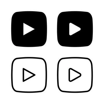 Play Icon vector illustration. Play button sign and symbol Stock Illustration