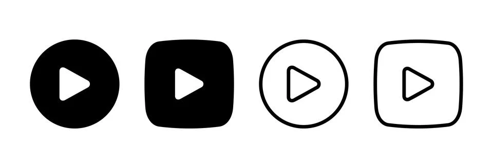 Play Icon vector illustration. Play button sign and symbol Stock Illustration