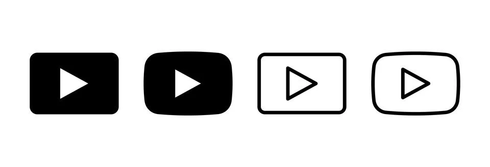 Play Icon vector illustration. Play button sign and symbol Illustrazione stock