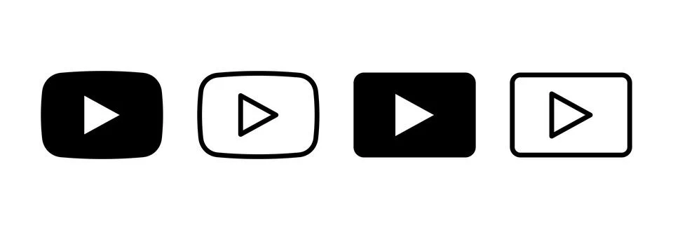 Play Icon vector illustration. Play button sign and symbol 스톡 일러스트