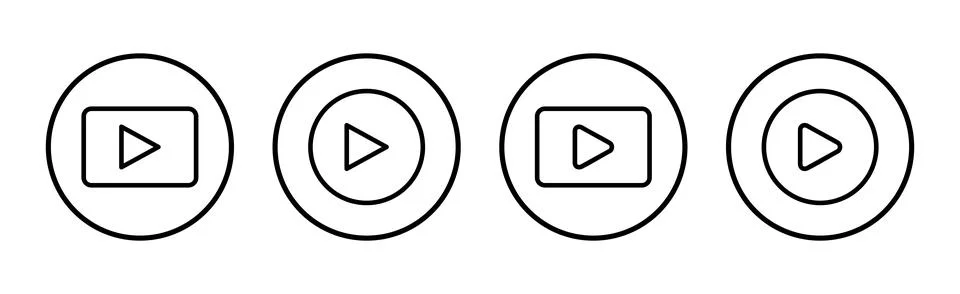 Play Icon vector illustration. Play button sign and symbol イラスト素材