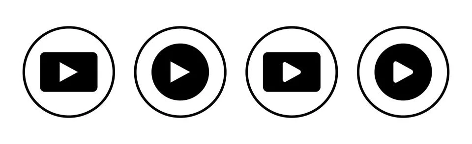 Play Icon vector illustration. Play button sign and symbol 스톡 일러스트
