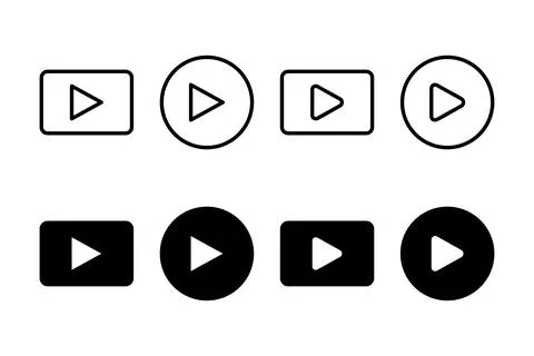 Play Icon vector illustration. Play button sign and symbol 스톡 일러스트