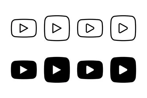 Play Icon vector illustration. Play button sign and symbol Illustrazione stock