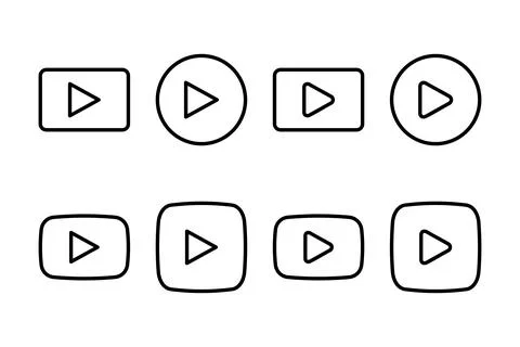 Play Icon vector illustration. Play button sign and symbol Stock Illustration