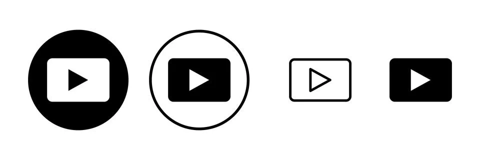 Play Icon vector illustration. Play button sign and symbol Stock Illustration