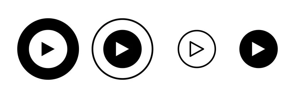 Play Icon vector illustration. Play button sign and symbol 库存插图