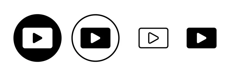 Play Icon vector illustration. Play button sign and symbol Stock Illustration