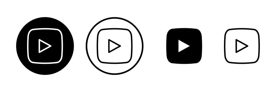 Play Icon vector illustration. Play button sign and symbol Stock Illustration