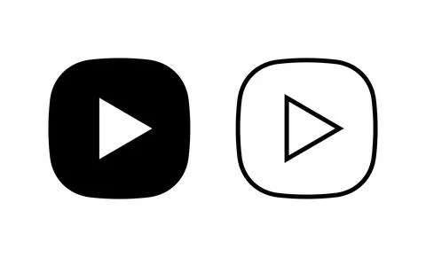 Play icon vector. Play button sign and symbol Stock Illustration