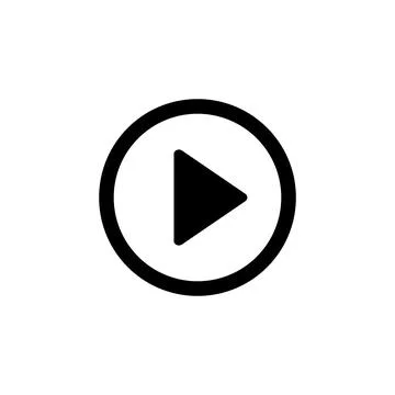 Play Icon vector. Play button vector icon Stock Illustration