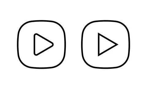 Play icon vector. Play button sign and symbol Stock Illustration