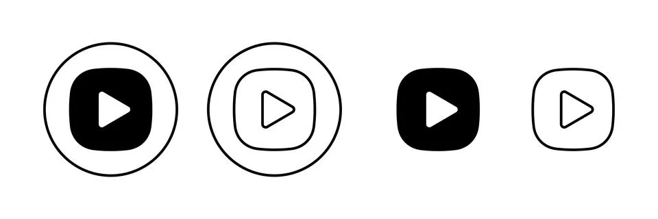 Play icon vector. Play button sign and symbol Stock Illustration