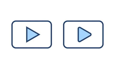 Play icon vector. Play button sign and symbol Stock Illustration