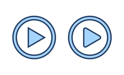 Play icon vector. Play button sign and symbol Illustrazione stock