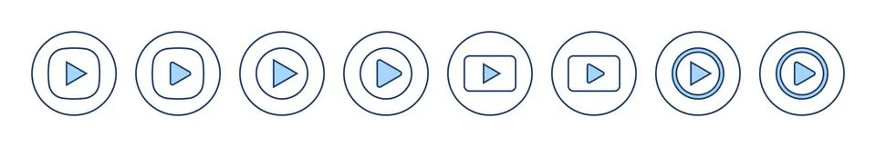 Play icon vector. Play button sign and symbol Stock Illustration