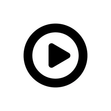 Play icon vector. Play button sign and symbol Stock Illustration