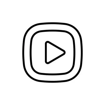 Play icon vector. Play button sign and symbol Illustrazione stock