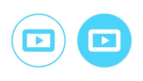 Play icon vector. Play button sign and symbol Stock Illustration