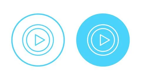 Play icon vector. Play button sign and symbol Stock Illustration