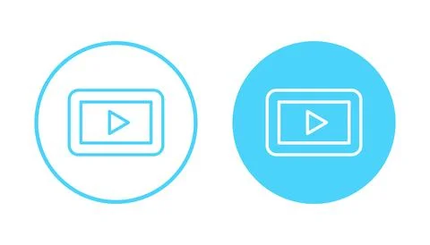 Play icon vector. Play button sign and symbol Stock Illustration