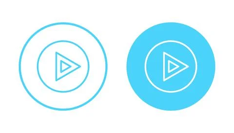 Play icon vector. Play button sign and symbol Stock Illustration