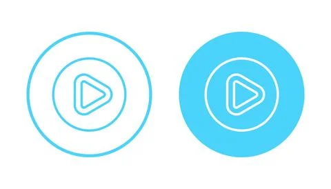 Play icon vector. Play button sign and symbol Stock Illustration