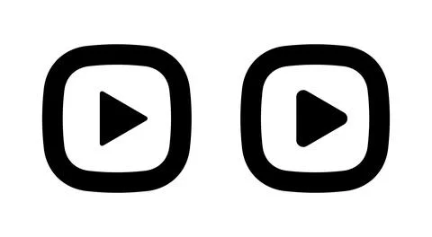 Play icon vector. Play button sign and symbol Stock Illustration