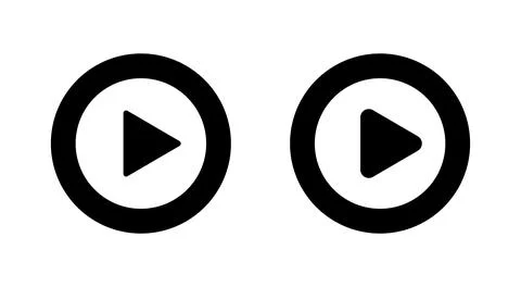 Play icon vector. Play button sign and symbol Stock Illustration
