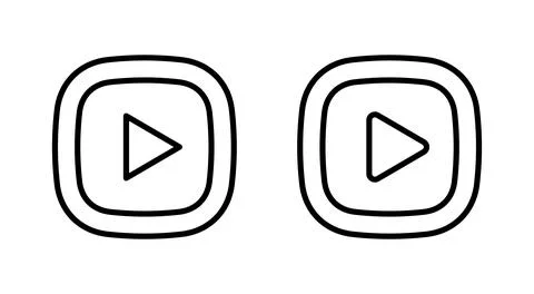 Play icon vector. Play button sign and symbol Stock Illustration